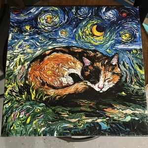 Calico Starry Night Painting